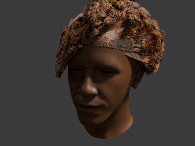 Claude Opus 5 result: swept-back hair at frame 1